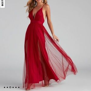 Windsor Elisabeth Pleated Tulle Formal Dress